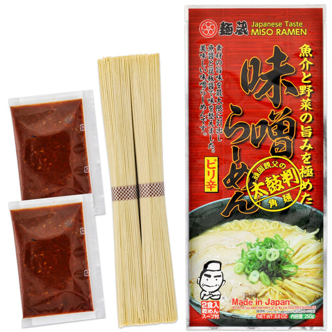 Spicy Miso Ramen Noodle | No Added MSG 8.8oz, Made in Japan (2 Sevings)【KURATA FOODS】 - Marufuku online